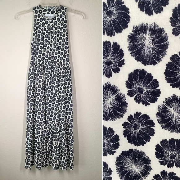 AMOUR VERT Tiered Sleeveless Dress Ruffle High Neck Pockets Vacation Wedding XS - Picture 8 of 13